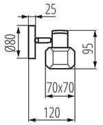 Lampada applique da parete-soffitto attacco lampadina G9 GLASO Kanlux 5905339196408 19640 KA2268