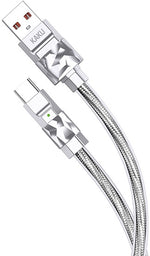 Cavo per alimentazione e sincronizzazione USB Type-C 1m 65W grigio KSC-956 6921042132952 F4650