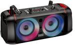 Cassa acustica ricaricabile 2x4" 10W luci LED Bluetooth/FM/USB KSC-689