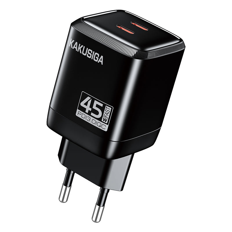 Caricatore USB-C PD 45W doppia porta EU ricarica rapida 6921042146058 KSC-1604 F4005