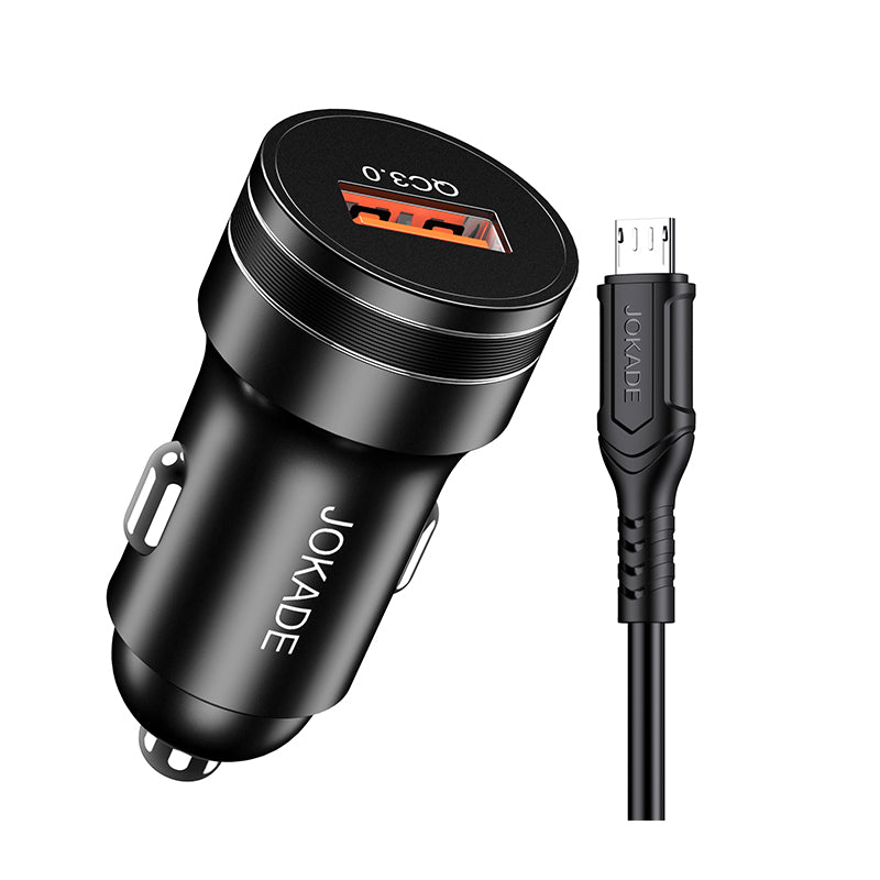 Caricabatterie per smartphone per auto microUSB 3A 18W JB040