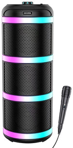 Cassa acustica ricaricabile 3x4" 20W luci LED Bluetooth/FM/USB con microfono KK-4301