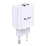 Caricatore rapido USB-C 20W + USB-A 18W bianco doppia porta 6921042130323 KSC-924 F4630