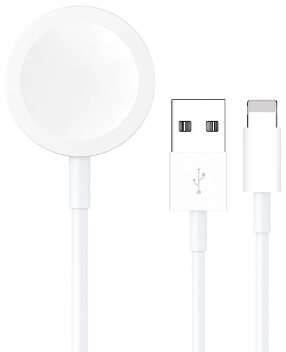 Caricabatterie 2in1 USB Ligtning per iPhone e carica wireless per iWatch