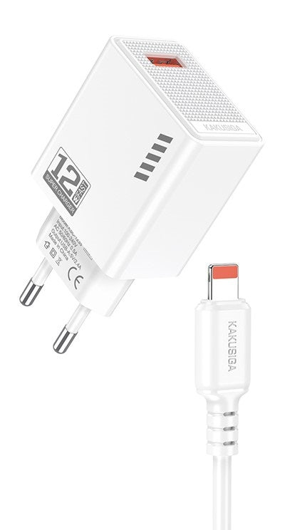 Caricatore USB  lightning 5V/2.4A 12W bianco KSC-1236