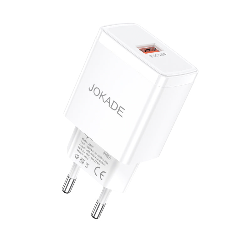 Caricabatterie e sincronizzazione USB 5V 3A bianco JB097