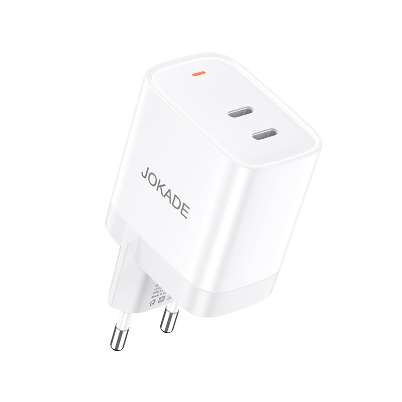 Caricabatterie 2 porte Type-C ricarica rapida bianco JB083
