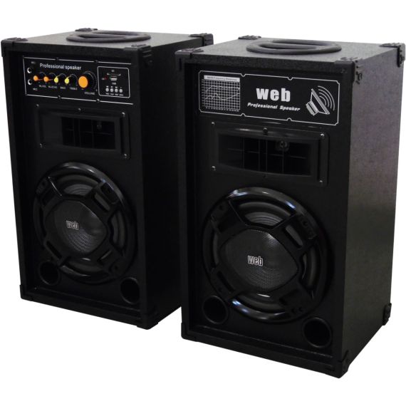 Casse Acustiche Amplificate Coppia 100W max con USB e Bluetooth