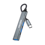 Hub Type-C 4 porte Type-c/USB2.0/USB3.0 nero KSC-1417