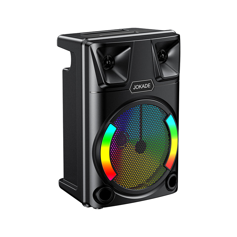 Cassa acustica ricaricabile luci LED wireless 8" 20W USB/FM JD032