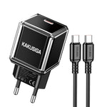 Caricabatterie USB-C PD 20W nero con cavo Type-C 1m KSC-1251 69210421415210 F4615