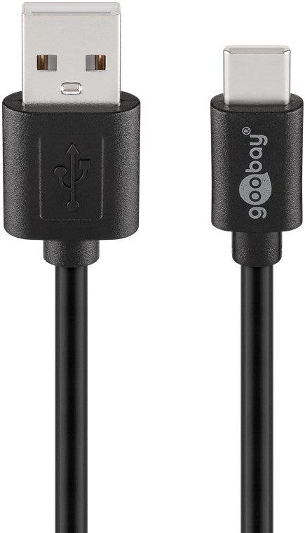 Cavo USB 2.0 da USB-C a USB A nero