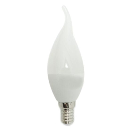 Lampada LED 6W attacco E14 candela fiamma - luce calda