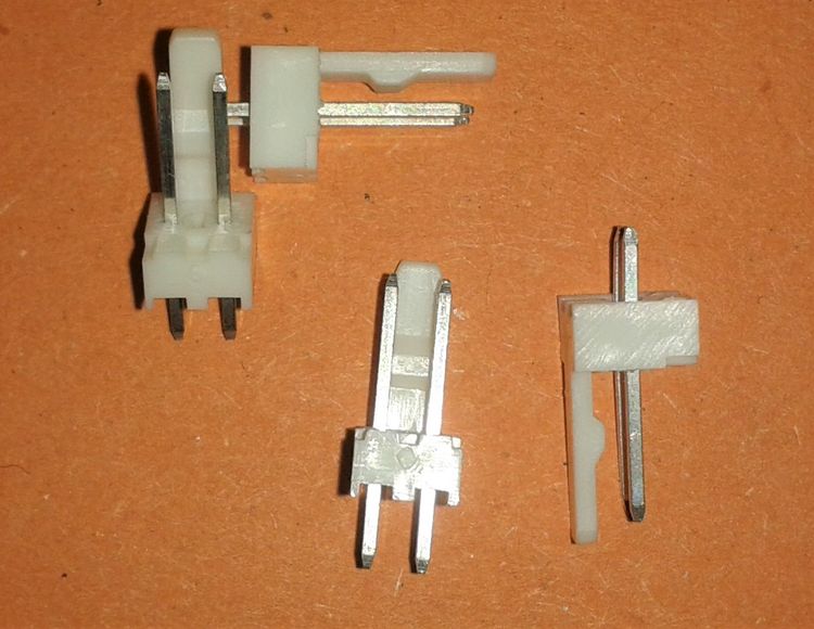 Connettore circuito stampato serie KK 254 Molex, 2 vie, 1 fila, passo 2.54mm, 4A, Diritta - Confezione da 10 Pz.