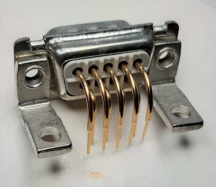 Connettore SUB-D 9 poli maschio 90° - gold plated