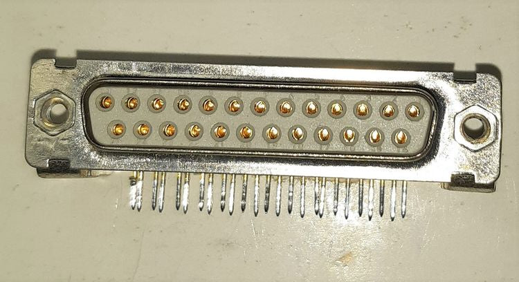 Connettore D-SUB 25 poli femmina 90° - gold plated