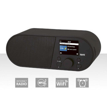 i105 Wi-Fi Internet Radio with 2.4 Inch Color Display Black