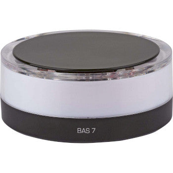 BAS 7 Portable bluetooth speaker featuring wireless charging and LED Ambient lighting