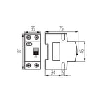Interruttore magnetotermico differenziale 6kA 2P KRO6 C10 Kanlux 5905339232151 23215 KR06-2/C10/30 KA1106