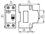 Interruttore magnetotermico differenziale 20A 6kA 2P KRO6 5905339232199 23219 KA2138