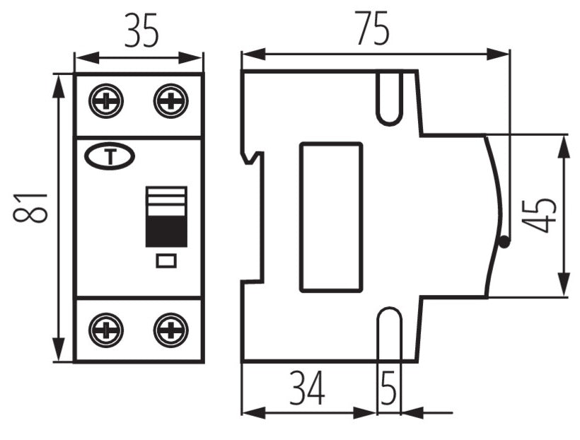 Interruttore magnetotermico differenziale 20A 6kA 2P KRO6 5905339232199 23219 KA2138
