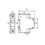 Indicatore di tensione per la guida din KLI verde Kanlux 5905339233219 23321 