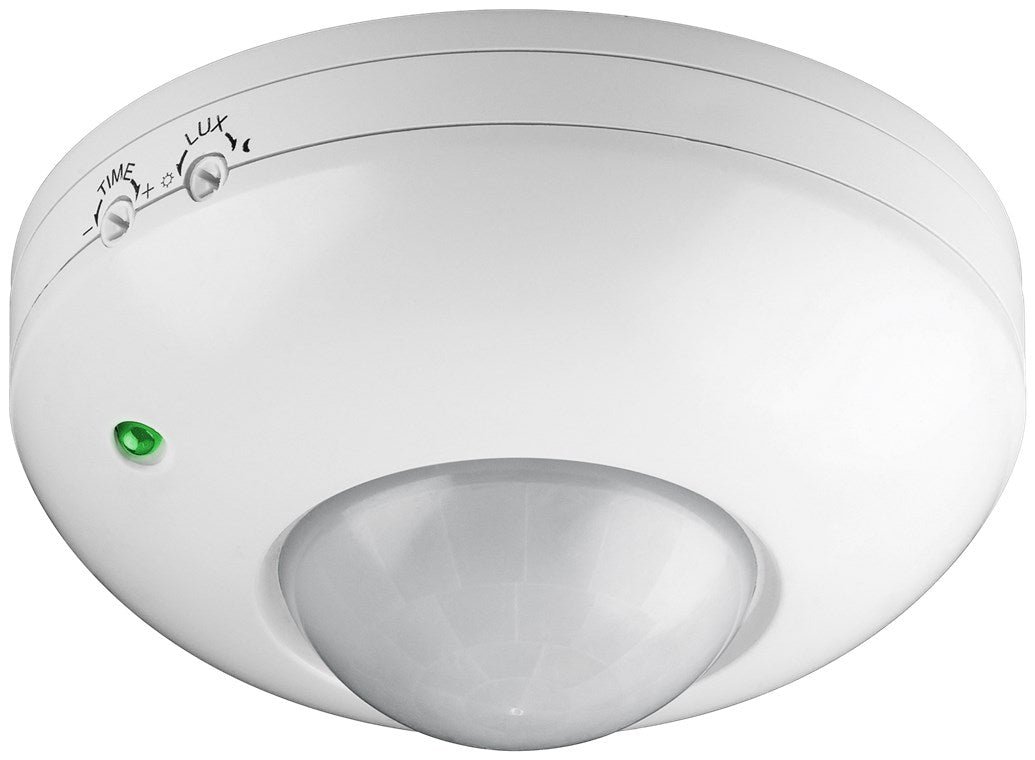 Rilevatore di movimento a infrarossi per montaggio a soffitto rilevamento a 360° portata 6 m per interni IP20 adatto ai LED