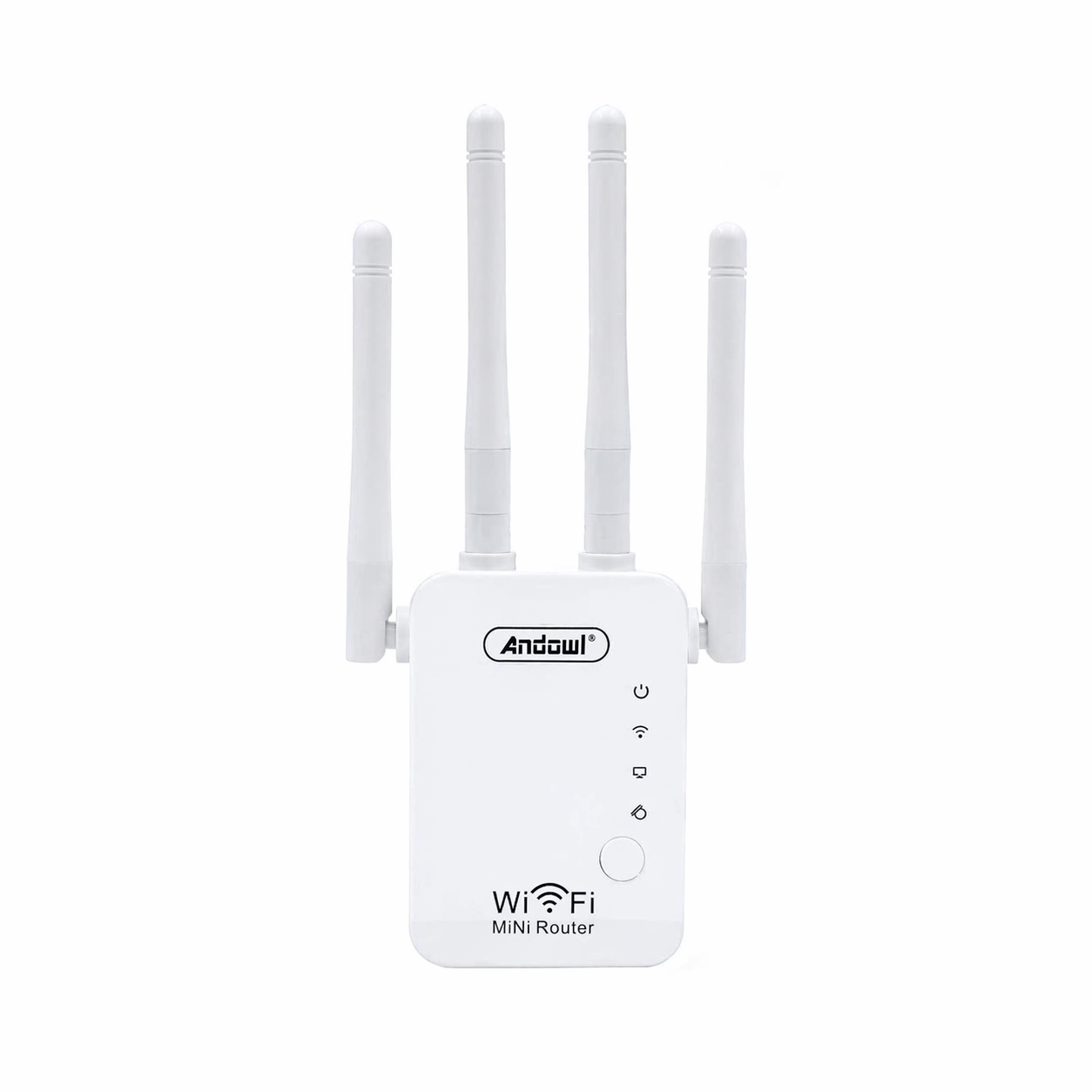 Ripetitore WiFi mini router 2.4GHz 4 antenne bianco 7890100614046 Q-T85 Z980