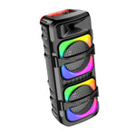 Cassa acustica ricaricabile luci LED 2x8" 30W Bluetooth/USB/FM JD031Cassa acustica ricaricabile luci LED 2x8" 30W Bluetooth/USB/FM JD031