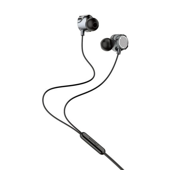 Cuffie auricolari con microfono 1.2m nere JD040