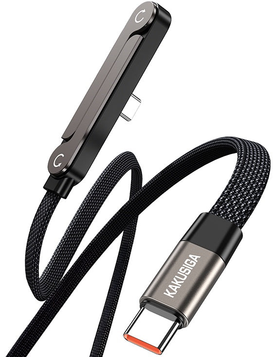 Cavo per ricarica e sincronizzazione USB-C 240W con supporto smartphone 1,5 m nero KSC-1033 6921042155142 F4218