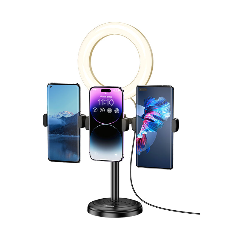 Supporto per smartphone da tavolo con anello LED  KSC-1514 F2780