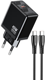 Caricabatterie ricarica rapida con cavo USB Type C nero 1m JB092 6921042144832 JB092 F4400