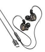 Cuffie auricolari con microfono 1,2m Type-c nere KSC-1300