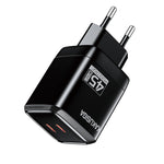 Caricatore USB-C PD 45W doppia porta EU ricarica rapida 6921042146058 KSC-1604 F4005
