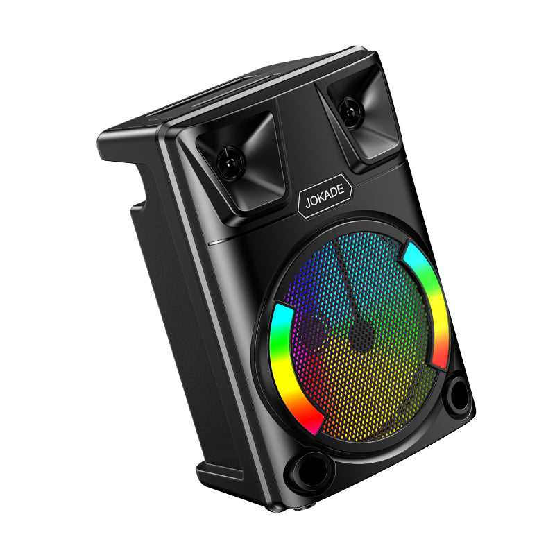 Cassa acustica ricaricabile luci LED wireless 8" 20W USB/FM JD032