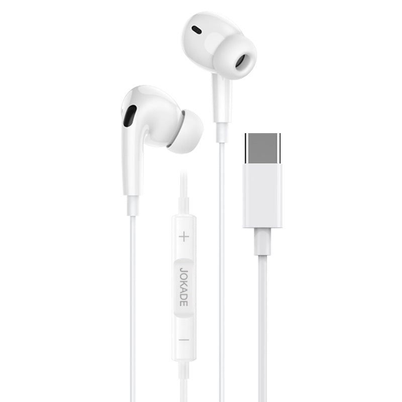 Auricolari Type-C con microfono e controllo volume bianchi JD045 6921042130828 F4805
