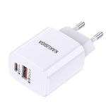 Caricatore rapido USB-C 20W + USB-A 18W bianco doppia porta 6921042130323 KSC-924 F4630