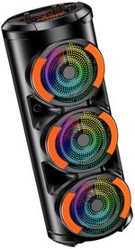 Cassa acustica ricaricabile con telecomando e microfono wireless 3x6" 30W KK-6301 6921042142692