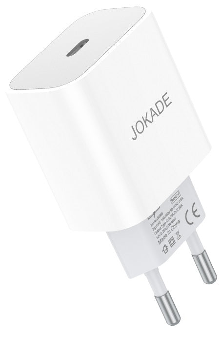 Caricabatterie USB tipo C ricarica rapida 3A 27W bianco JB068 6921042139081 F2970