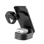 Stazione di Ricarica Wireless 3 in 1 con Supporto da Scrivania 15W 6921042124971 KSC-778 F4690