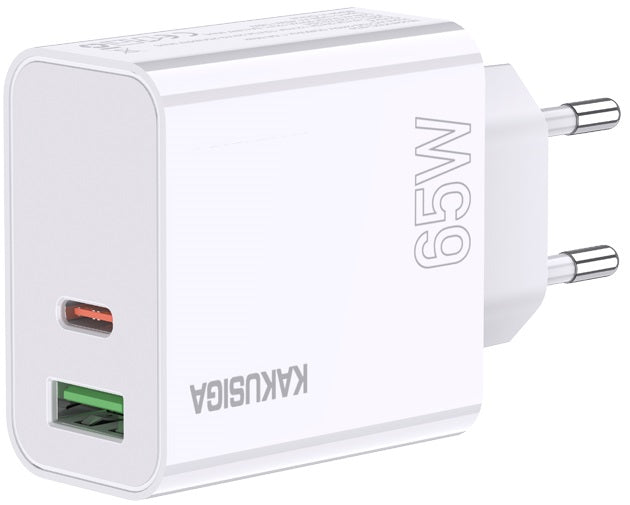 Alimentatore caricabatterie doppia porta USB/type C 3.25A 65W N050