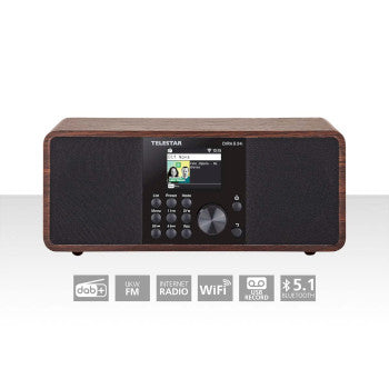 DIRA S 24i Multifunctional Stereo Radio DAB+ / FM / Internet / Bluetooth Wood