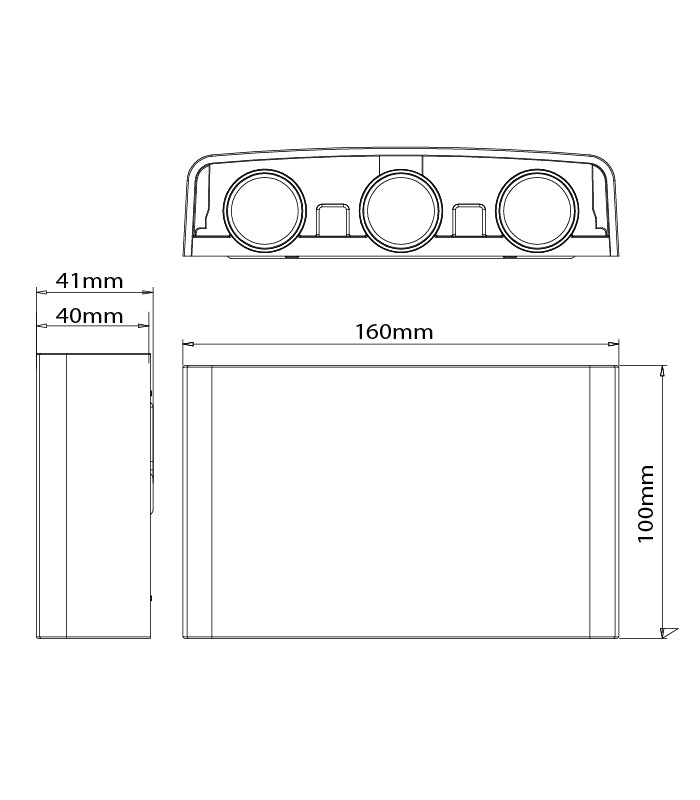 Lampada applique nera da esterno 6W SMD 16*10CM IP65