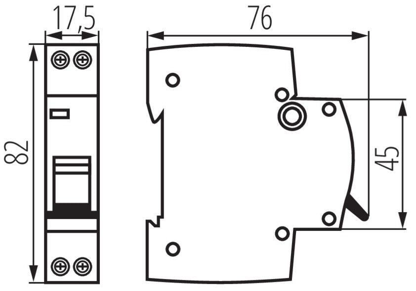 Interruttore magnetotermico 1P+N C16 16A Kanlux 32569 5905339325693 KMBN6-C16/1 KA1178