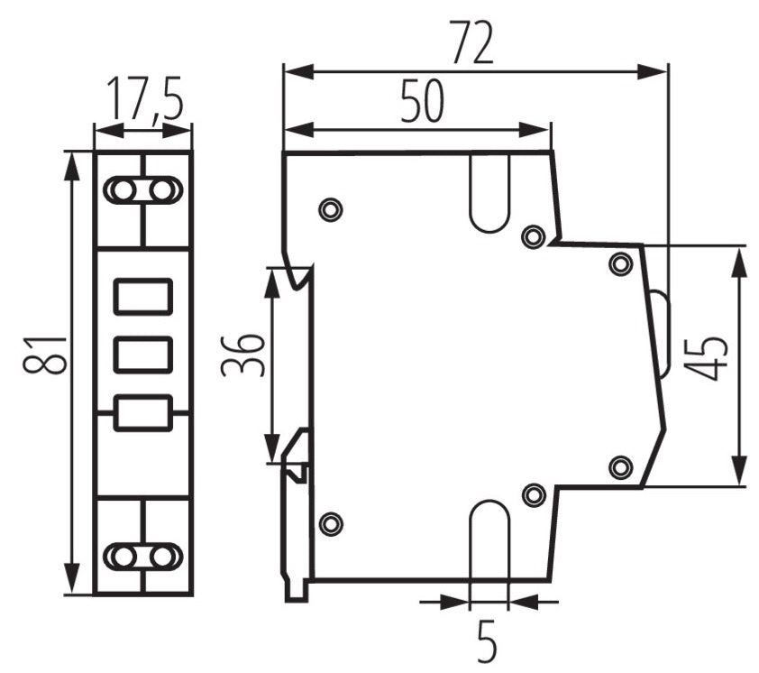 Indicatore di tensione per guida DIN KLI-RGY Kanlux 5905339328939 32893  KA2180