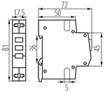 Indicatore di tensione per guida din KLI-3Y Kanlux 5905339328953 32895  KA1063