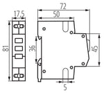 Indicatore di tensione per guida din KLI-3R Kanlux 5905339328960 32896  KA1041