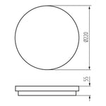 Plafoniera led BENO LED 18W NW-O-GR 1400lm 4000k Kanlux 5905339333483 33348 KA1076