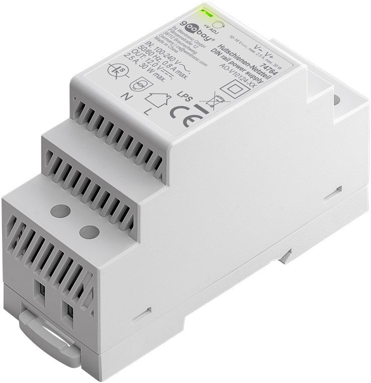 Alimentatore per guida DIN 12VCC 2,5A 30W 74764 4040849747649 F1085